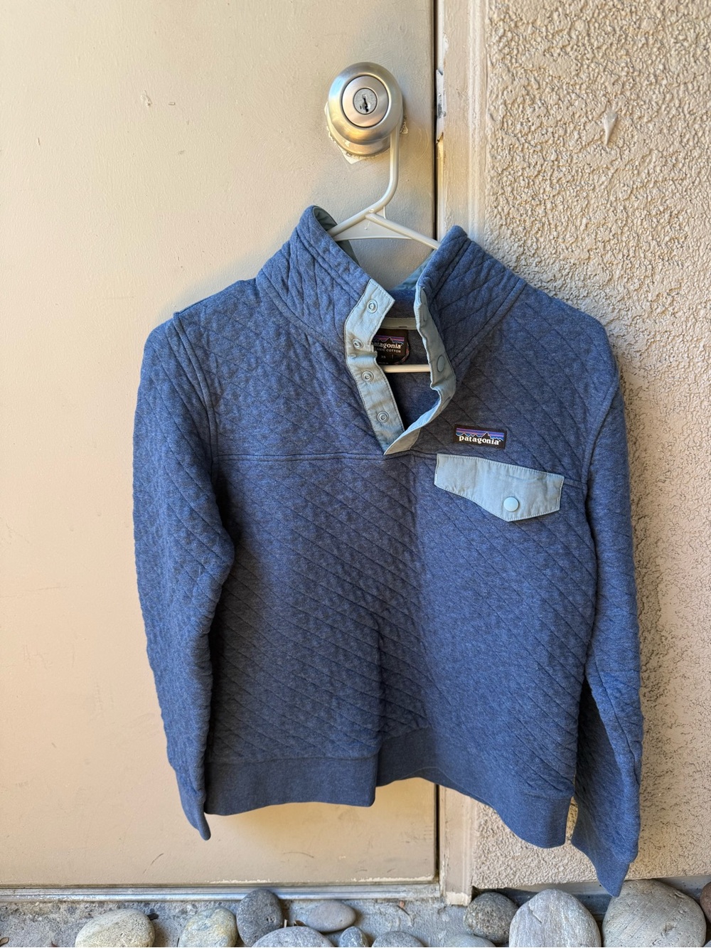 Patagonia Women’s Quilted Snap-T Pullover Sweater - Blue